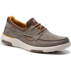 Półbuty SKECHERS - Garmo 65896/BRN Brown. Szare półbuty męskie Skechers, na co dzień, bez wzorów, z tworzywa sztucznego, bez zapięcia. Za 299,99 zł.