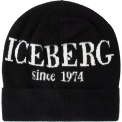 Czapka ICEBERG - 2c Berretto Maglia 19II2P130427003-900 Black. Czarne czapki damskie Iceberg, na zimę, bez wzorów, z kaszmiru. W wyprzedaży za 299,00 zł.