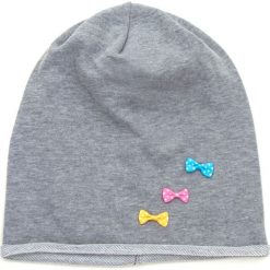 Czapki damskie: Art of Polo Czapka damska beanie Trzy Kokardki szara