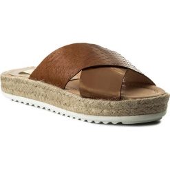 Espadryle KANNA - KV6479 Cuero/Aran. Pomarańczowe espadryle damskie Kanna, bez wzorów, ze skóry, bez obcasa. W wyprzedaży za 189,00 zł.