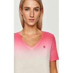 G-Star Raw - T-shirt. Białe bluzki damskie G-Star RAW, s, bez wzorów, z bawełny, retro, bez kołnierzyka, z krótkim rękawem. Za 189,90 zł.