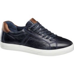 Sneakersy męskie AM SHOE granatowe. Niebieskie sneakersy męskie AM SHOE, na sznurówki. Za 179,90 zł.