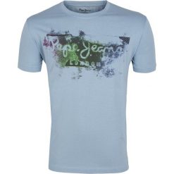T- shirt Pepe Jeans. Niebieskie t-shirty męskie Pepe Jeans, m, bez wzorów, z jeansu, klasyczne, z klasycznym kołnierzykiem. Za 69,00 zł.