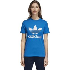 DAMSKA KOSZULKA ADIDAS ORIGINALS TREFOIL (40). Koszulki damskie Adidas, bez wzorów, z bawełny, z kontrastowym kołnierzykiem. W wyprzedaży za 89,99 zł.