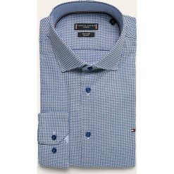 Tommy Hilfiger Tailored - Koszula. Niebieskie koszule męskie Tommy Hilfiger Tailored, m, bez wzorów, z bawełny, eleganckie, z włoskim kołnierzykiem, z długim rękawem. Za 299,90 zł.