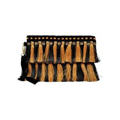 Kopertówki damskie: Kopertówka w kolorze czarno-złotym – (D)25 x (S)15 cm