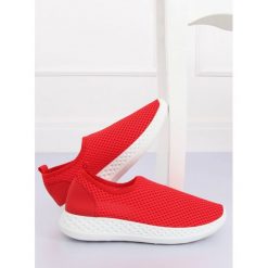 Buty sportowe czerwone KALANA. Czerwone buty sportowe damskie FunKee.pl, bez wzorów, z tkaniny, sportowe. Za 77,39 zł.