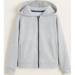 Mango Kids - Bluza dziecięca Lion 110-164 cm. Szare bluzy chłopięce Mango Kids, z nadrukiem, z bawełny, bez rękawów, z kapturem. Za 89,90 zł.