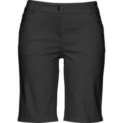 Bermudy ze stretchem bonprix czarny. Czarne szorty damskie bonprix. Za 69,99 zł.