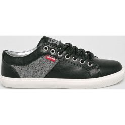 Levi's - Buty Woods. Czarne buty sportowe damskie Levi's®, bez wzorów, ze skóry, sportowe. W wyprzedaży za 179,90 zł.