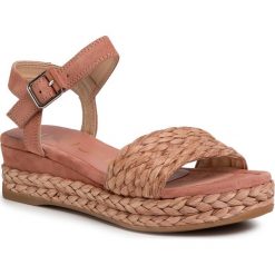 Espadryle UNISA - Gabir Ks Rosa. Różowe espadryle damskie Unisa, bez wzorów, ze skóry, bez obcasa, na obcasie. Za 369,00 zł.