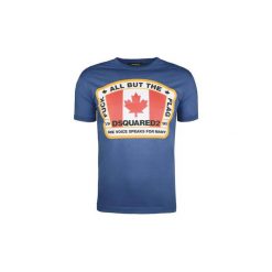 T-shirty z krótkim rękawem Dsquared S74GD0379. Niebieskie t-shirty męskie Dsquared, s, bez wzorów, bez kołnierzyka, krótkie. Za 489,00 zł.