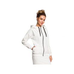 M420 Bluza z kapturem zasuwana na zamek ecru. Bluzy damskie Moe, s, bez wzorów, z elastanu, bez rękawów, z kapturem. Za 175,00 zł.