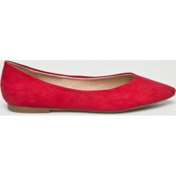 Corina - Baleriny. Czerwone baleriny damskie marki Corina, z materiału. W wyprzedaży za 69,90 zł.