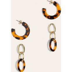 Pieces - Kolczyki (2-pack). Żółte kolczyki damskie Pieces, ze stali. W wyprzedaży za 49,90 zł.