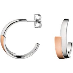Calvin Klein Kolczyki Złoty Srebrny. Szare kolczyki damskie Calvin Klein, srebrne. Za 486,95 zł.