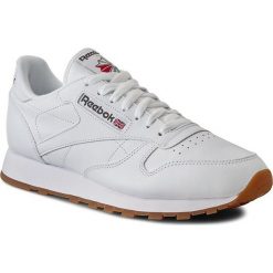 Buty Reebok - Cl Lthr 49799 White/Gum. Białe buty sportowe damskie Reebok, ze skóry. W wyprzedaży za 209,00 zł.