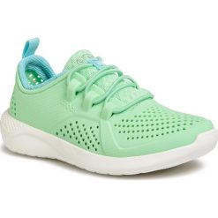 Półbuty CROCS - Literide Pacer K 206011 Neo Mint/White. Zielone półbuty dziewczęce Crocs, bez zapięcia. Za 219,00 zł.