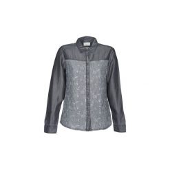 Koszule Esprit Denim Blouse. Szare koszule damskie Esprit, xs, bez wzorów, z denimu, bez kołnierzyka, bez rękawów. W wyprzedaży za 216,30 zł.