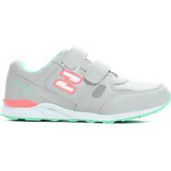 Szaro-Zielone Buty Sportowe Running Time. Szare buty sportowe dziewczęce marki Born2be, z nadrukiem, ze skóry, z okrągłym noskiem, na rzepy. Za 39,99 zł.
