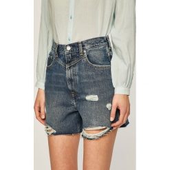Pepe Jeans - Szorty jeansowe Rachel. Niebieskie szorty damskie Pepe Jeans, bez wzorów, z bawełny, casualowe, z podwyższonym stanem. Za 259,90 zł.