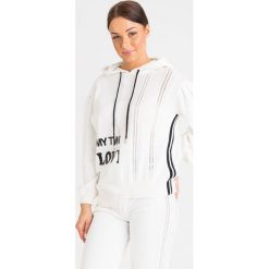 BLUZA MY TWIN twinset. Szare bluzy damskie Twinset, s, z aplikacjami, z bawełny, bez rękawów, z kapturem. Za 575,20 zł.