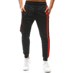 Joggery męskie: Spodnie męskie joggery antracytowe (ux1139)