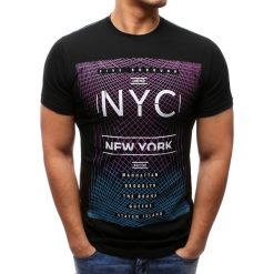 T-shirty męskie z nadrukiem: T-shirt męski z nadrukiem czarny (rx2603)