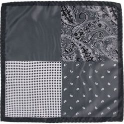 Szara Elegancka Męska Poszetka -ALTIES- 24x24 cm, Poczwórny Wzór POSZALTTANIA0437. Szare poszetki męskie Alties, bez wzorów, z materiału, eleganckie. Za 16,90 zł.