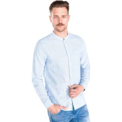 Pepe Jeans Brent Koszula Niebieski. Niebieskie koszule męskie Pepe Jeans, s, w paski, z bawełny, bez kołnierzyka, z długim rękawem. Za 352,95 zł.