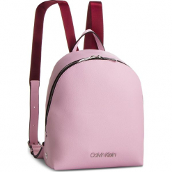 Plecak CALVIN KLEIN - Snap Sml Backpack K60K604804 Pink 639. Czerwone plecaki damskie Calvin Klein, ze skóry ekologicznej. Za 549,00 zł.