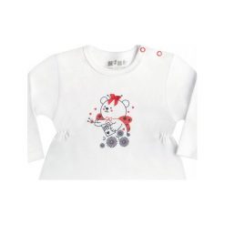 Nini Bluza Dziewczęca 86 Biały. Białe bluzy dziewczęce marki Nini, bez wzorów, z bawełny, z długim rękawem, długie, bez kaptura. Za 39,00 zł.