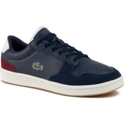Sneakersy LACOSTE - Masters Cup 319 s Sma 7-38SMA0037NOD Nay/Off Wht/Dk Red. Niebieskie sneakersy męskie Lacoste, na co dzień, bez wzorów, z zamszu, bez zapięcia. W wyprzedaży za 299,00 zł.
