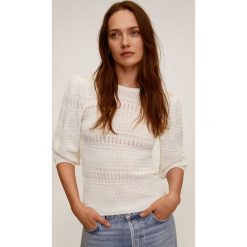 Mango - Sweter Speare. Białe swetry damskie Mango, m, bez wzorów, z wiskozy, bez rękawów, bez kaptura. Za 99,90 zł.