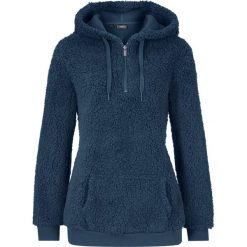 Bluza z polaru baranka bonprix ciemnoniebieski. Niebieskie bluzy damskie bonprix, bez wzorów, z polaru, bez rękawów, bez kaptura. Za 84,99 zł.