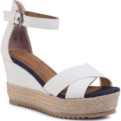 Espadryle REFRESH - 69586 White. Białe espadryle damskie Refresh, bez wzorów, ze skóry ekologicznej, bez obcasa, na obcasie. Za 189,00 zł.