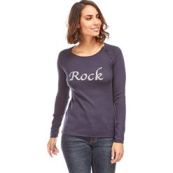 Sweter w kolorze granatowym. Niebieskie swetry damskie L'étoile du cachemire, bez wzorów, z kaszmiru, klasyczne, bez rękawów, bez kaptura. W wyprzedaży za 129,95 zł.