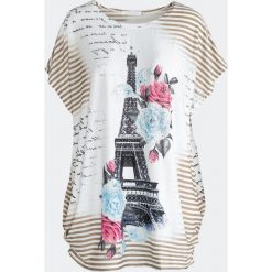 Beżowa Bluzka Emotional Rescue. Brązowe bluzki damskie marki Born2be, xl. Za 19,99 zł.