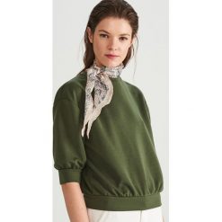 Gładka bluza - Khaki. Brązowe bluzy damskie Reserved, s, bez wzorów, bez rękawów, bez kaptura. Za 59,99 zł.