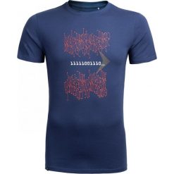 T-shirt męski TSM606 - denim - Outhorn. Niebieskie t-shirty męskie marki Outhorn, m, z nadrukiem, z materiału. W wyprzedaży za 29,99 zł.