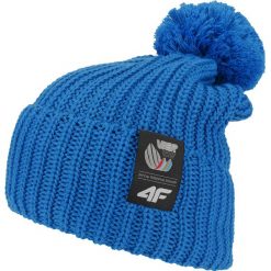 Czapka uniseks 4Hills CAU101 - denim. Szare czapki damskie marki 4f, z aplikacjami, z wełny. Za 79,99 zł.