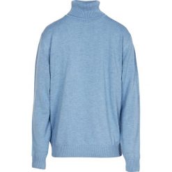Niebieski Golf męski Timeless. Niebieskie swetry męskie Veva, na zimę, s, bez wzorów, z bawełny, eleganckie, z golfem, bez kaptura. Za 209,00 zł.