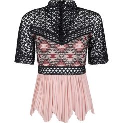 Pinko Bluzka "Caffettiera". Bluzki damskie Pinko, bez wzorów, z tkaniny, bez kołnierzyka, z krótkim rękawem. Za 549,00 zł.
