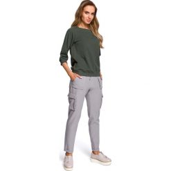 Szare Spodnie na Gumie z Kieszeniami Typu Kargo. Spodnie damskie Molly.pl. Za 132,90 zł.