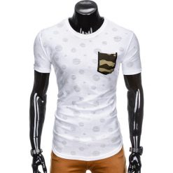 T-shirty męskie: T-SHIRT MĘSKI Z NADRUKIEM MORO S868 – BIAŁY