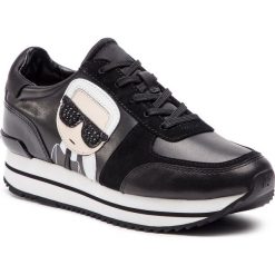 Sneakersy KARL LAGERFELD - KL61930 Black Lthr/Suede. Czarne półbuty damskie KARL LAGERFELD, ze skóry. Za 839,00 zł.