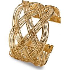 Bransoletki damskie na nogę: Bransoletka pleciona otwarta bonprix złoty kolor