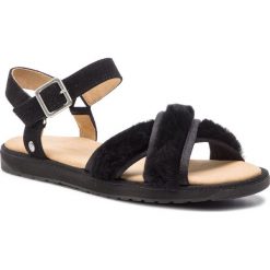 Sandały EMU AUSTRALIA - Meelup Stinger W11915 Black. Czarne klapki damskie EMU Australia, bez wzorów, ze skóry, bez obcasa. W wyprzedaży za 339,00 zł.