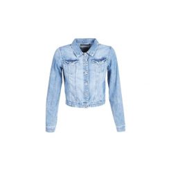 Kurtki jeansowe Only ONLNEW CHRIS. Niebieskie kurtki damskie marki ONLY, bez wzorów, z jeansu, bez kaptura. Za 179,00 zł.