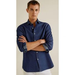 Mango Man - Koszula Chambre. Koszule męskie Mango Man, s, bez wzorów, z bawełny, casualowe, z włoskim kołnierzykiem, z długim rękawem. Za 139,90 zł.